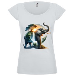 T-shirt donna Elefante Africa