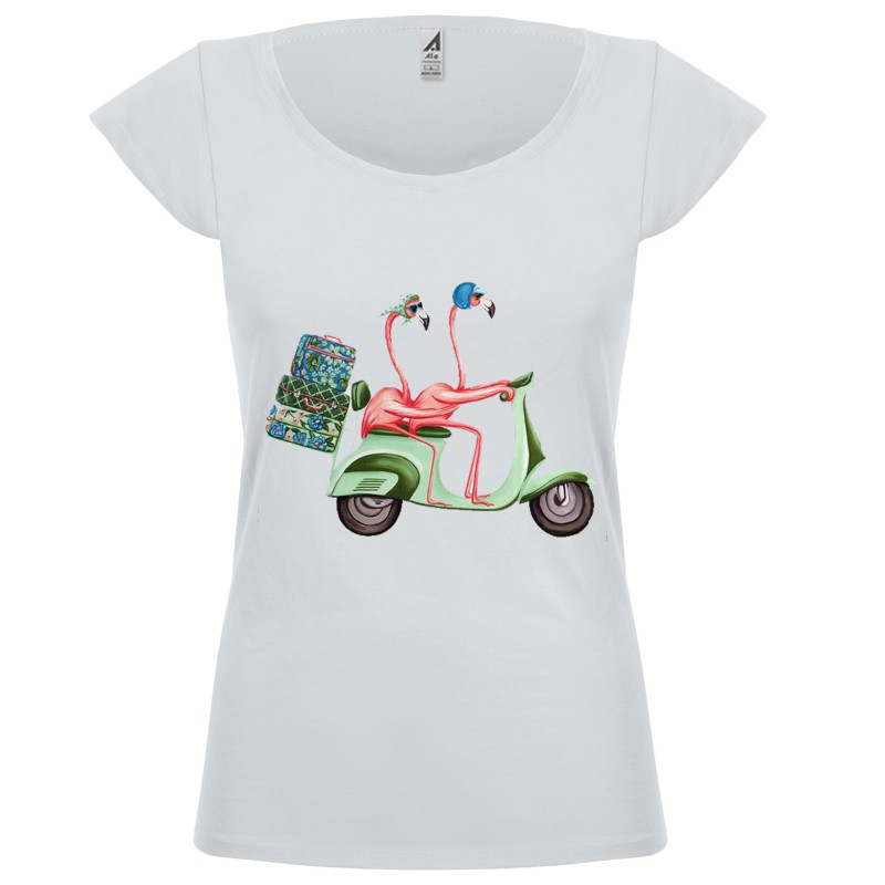 T-shirt donna Pellicani in moto