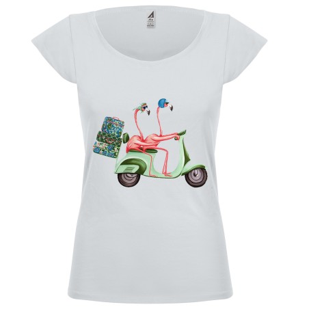 T-shirt donna Pellicani in moto