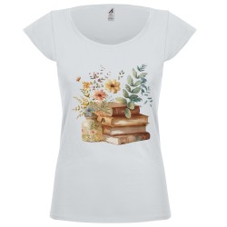 T-shirt donna Natural book