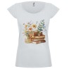 T-shirt donna Natural book