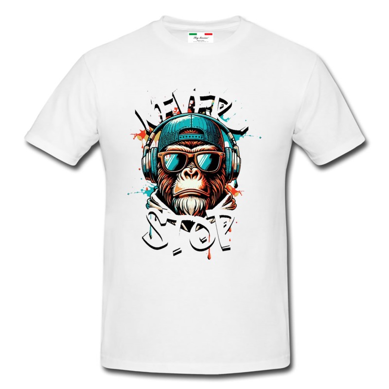 T-shirt uomo Scimmia stop