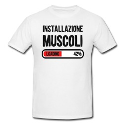 T-shirt uomo Installazione muscoli