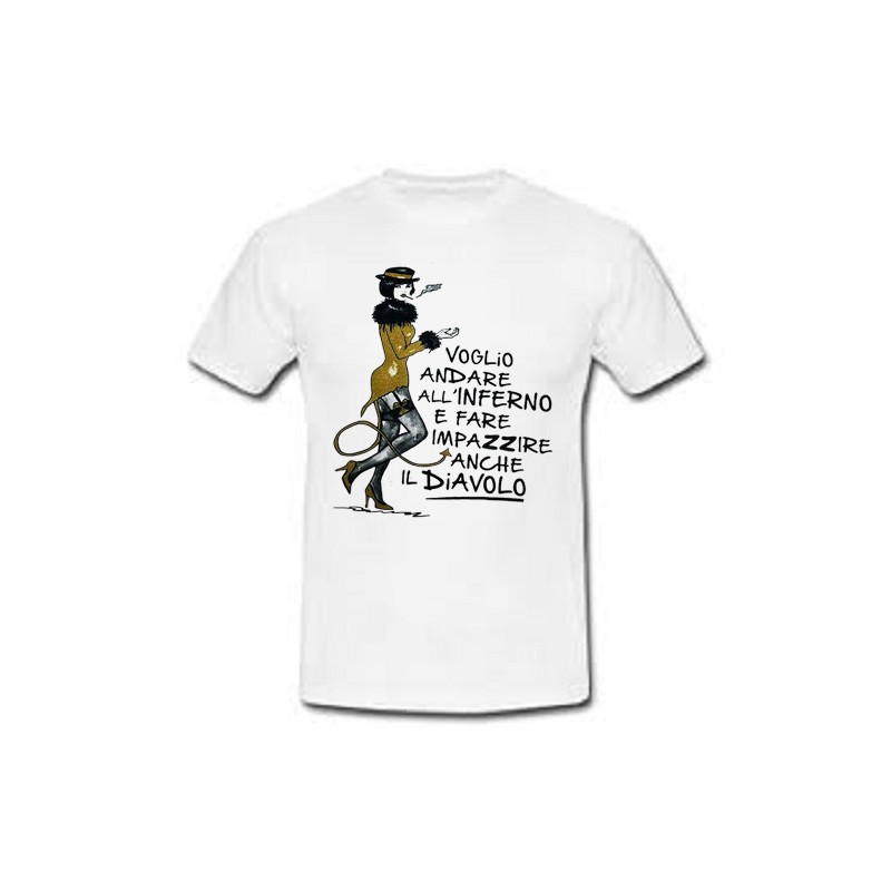 T-shirt donna Voglio andare all'inferno....