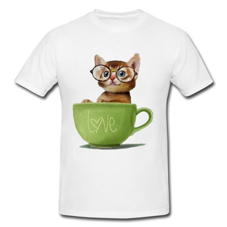 T-shirt donna Cat love