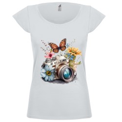 T-shirt donna Macchina fotografica