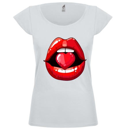 T-shirt donna Bocca love