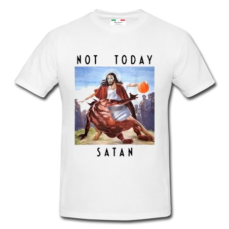 T-shirt uomo Not today Satan