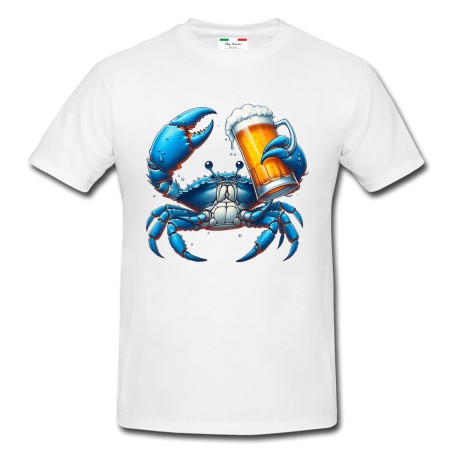 T-shirt uomo Granchio blu birra