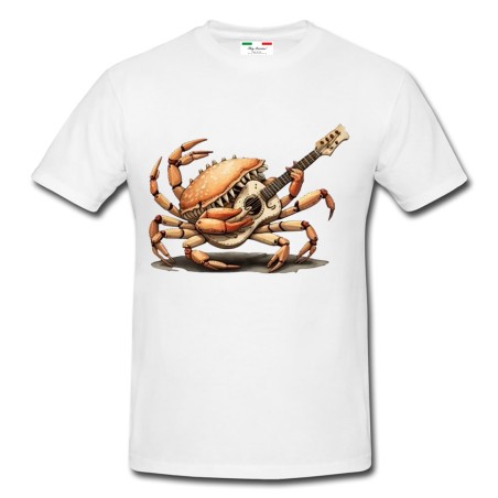 T-shirt uomo Granchio con chitarra