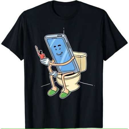 T-shirt uomo Cellulare in bagno