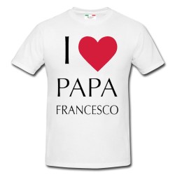 T-shirt unisex I love papa Francesco