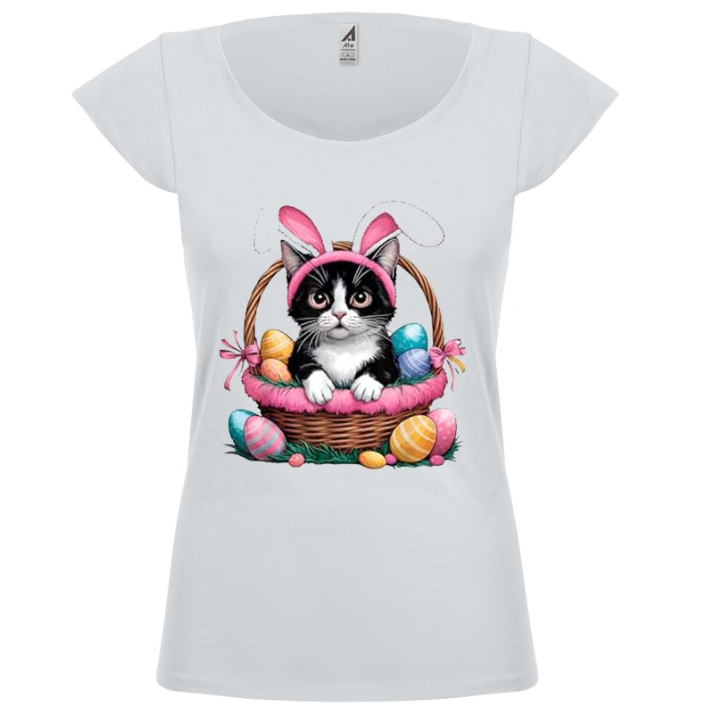 T-shirt donna Gatto di pasqua