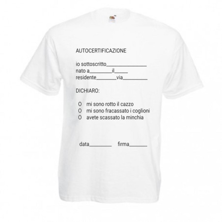 T-shirt uomo Certificazione