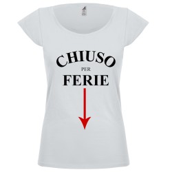 T-shirt donna Chiuso per ferie