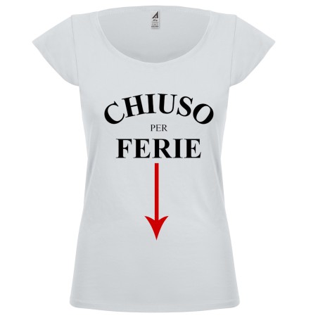 T-shirt donna Chiuso per ferie